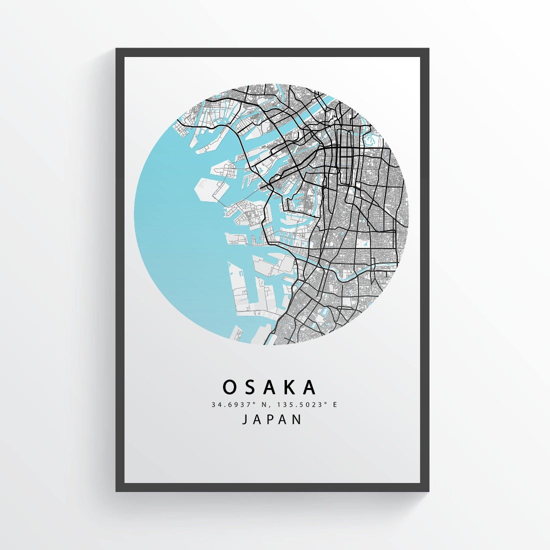 Experience Osaka like a local with this print of the city's street map.This print offers a unique perspective on Osaka, giving you a feel for the city's layout and streets.Measuring 18x24 inches, this print is perfect for framing and would make a great addition to any Japan-themed collection.