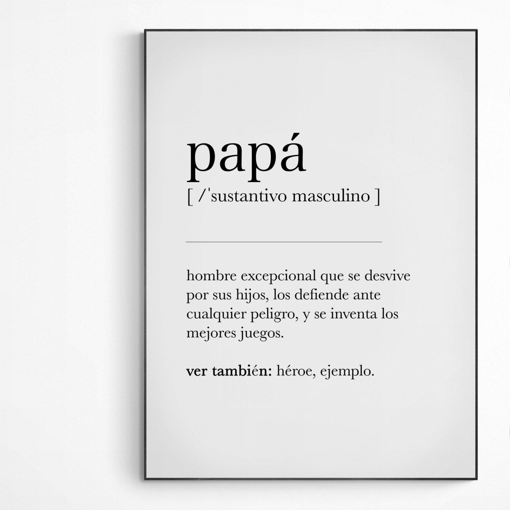 Papa Definition Print | Dictionary Art Poster | Wall Home Decor Print | Funny Gifts Quote | Greeting Card | Variety Sizes - 98types