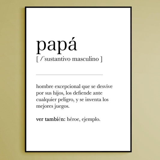 Papa Definition Print - 98types