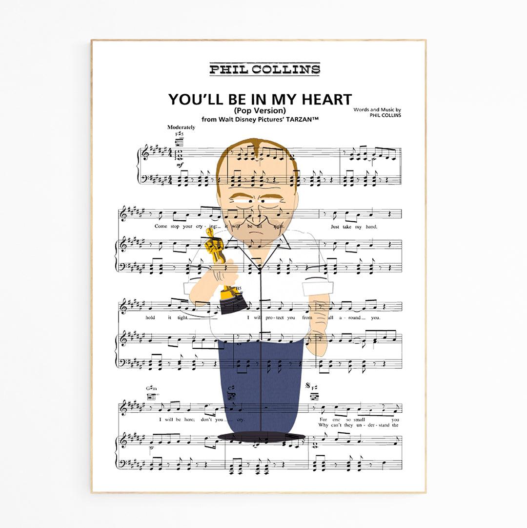 Phil Collins • You'll Be In My Heart Print | Song Music Sheet Notes Print 