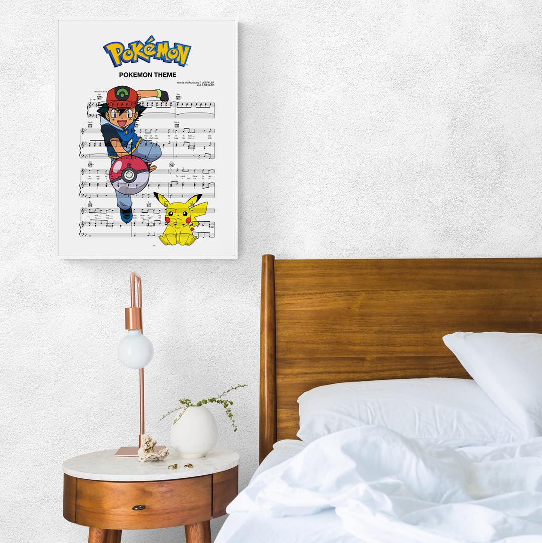 Get inspired by your favorite Pokemon theme song with this 98Types Music poster. Make this art your own personal message board as it uses the words and phrases from the song's lyrics to form exquisite patterns. Hang this unique piece of art in your space to keep its upbeat melody and lively rhythm close at heart. For all the music-lovers, it is the perfect blend of lyrical artistry and classic Pokemon imagery that will keep you feeling energized. With its vibrant colors, classic design,
