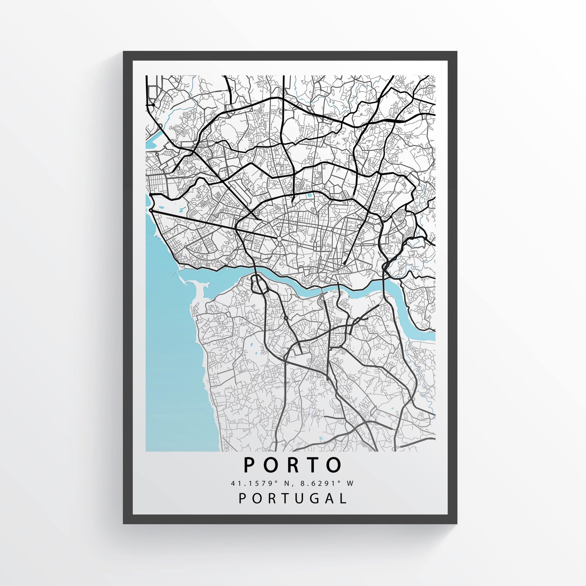 PORTO Map Print | Map Art Poster | PORTUGAL | PORTO Street Road Map Print | Variety Sizes - 98types