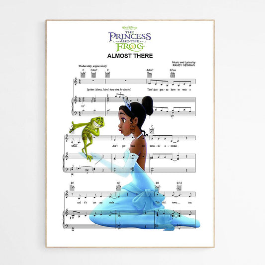 The Princess and the Frog Almost There Print | 98 Best Song Music Sheet Notes Print 