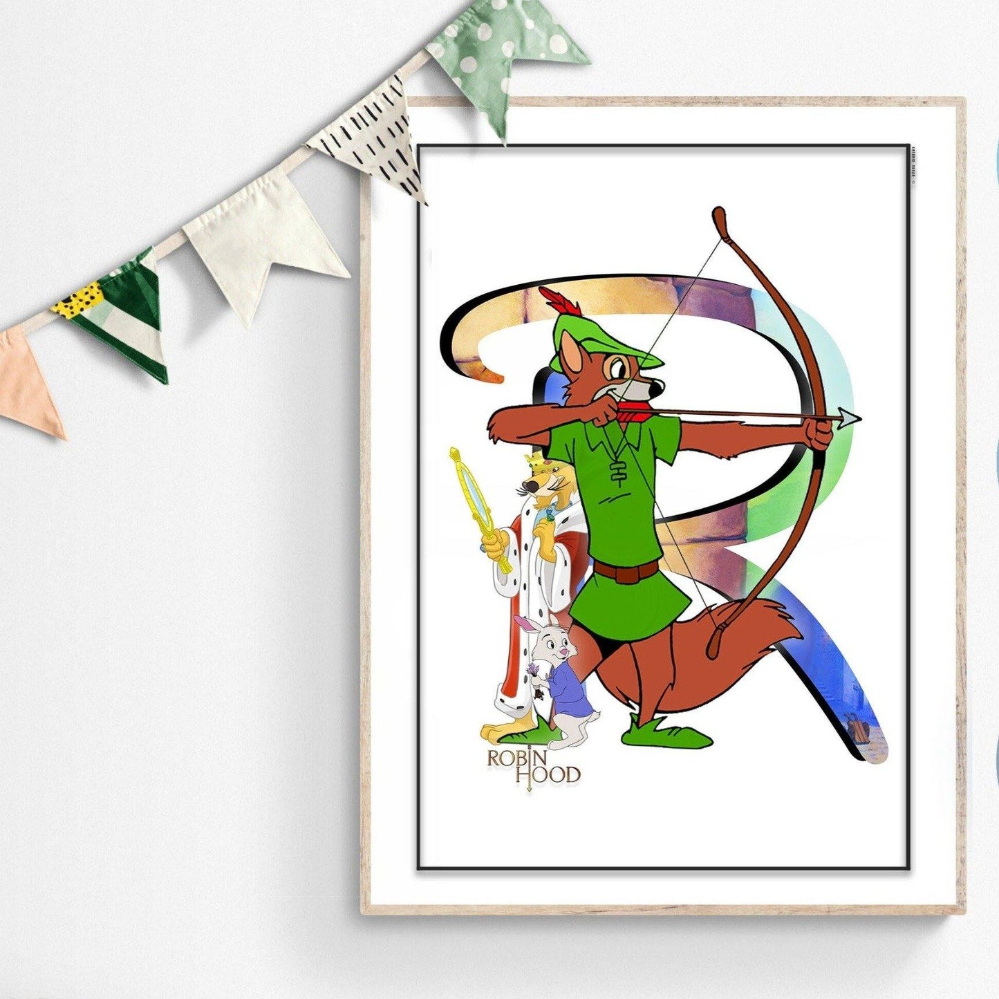 Discover the timeless magic of Disney with this one-of-a-kind Robin Hood movie print! Featuring all your favorite characters from Disney World, it will add a splash of nostalgia to any room. Whether you're a fan of the classics or looking to spruce up your wall art, this unique Disney poster is the perfect way to show off your passion! Let's get lost in the wonder of Disney! - 98types
