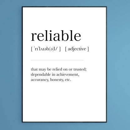 Reliable Definition Print - 98types