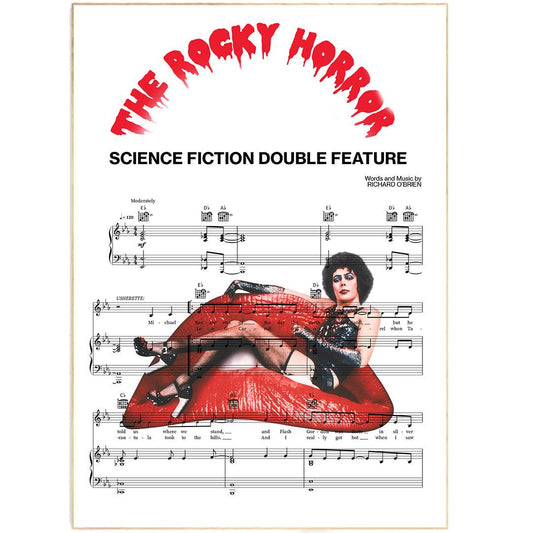 The Rocky Horror Picture Show -  Science Fiction Double Feature picture show Song Print | Song Music Sheet Notes Print Everyone has a favorite song especially Rocky Horror Picture Print, and now you can show the score as printed staff. The personal favorite song sheet print shows the song chosen as the score. 