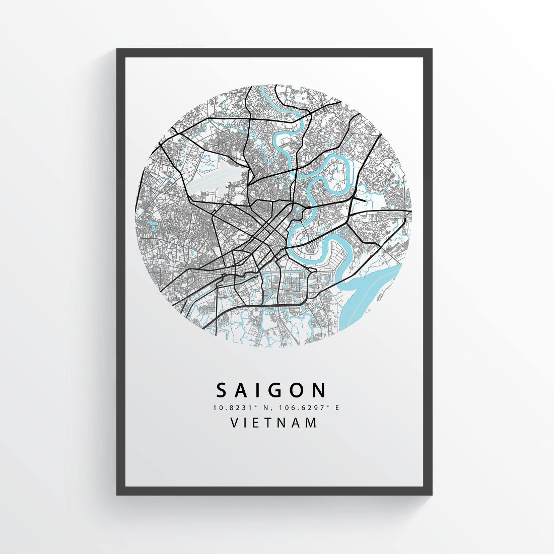 This Ho Chi Minh City Map Print is perfect for your travels to Vietnam. The map print gives you a comprehensive view of the city, from its world-famous landmarks to its hidden alleyways. With its intricate details and vibrant colors, this map print is sure to add a touch of adventure to your home decor.