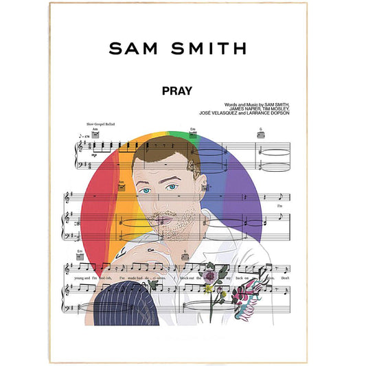 Sam smith - Pray Song Print | Song Music Sheet Notes Print Everyone has a favorite song especially Sam smith Print, and now you can show the score as printed staff. The personal favorite song sheet print shows the song chosen as the score. 