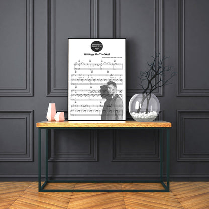 Sam smith - Writing is on the wall Song Print | Song Music Sheet Notes Print Everyone has a favorite song especially Sam smith Print, and now you can show the score as printed staff. The personal favorite song sheet print shows the song chosen as the score. 