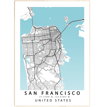 This San Francisco City Street Map Print is the perfect way to show your love for the city. With its intricate map detailing and unique design, this print is sure to make a statement in any room. Whether you're looking for a new addition to your home decor or a gift for a loved one, this print is a must-have.