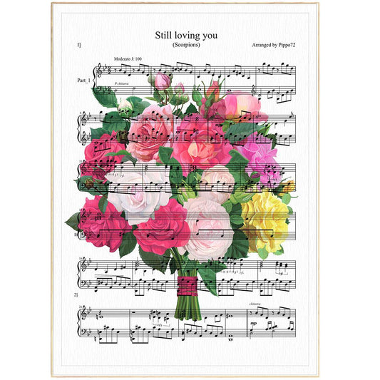Scorpions - Still Loving You - Peters Popshow Print | Sheet Music Wall Art | Song Music Sheet Notes Print