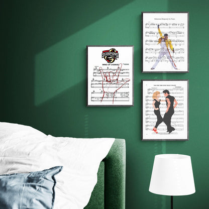 Scorpions - Wind Of Change Print | Song Music Sheet Notes Print Everyone has a favorite song especially Scorpions - Wind Of Change Poster, and now you can show the score as printed staff. The personal favorite song sheet print shows the song chosen as the score. 