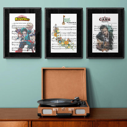 My Hero Academia - Opening 2 Song Print | Song Music Sheet Notes Print Everyone has a favorite song especially My Hero Academia Print, and now you can show the score as printed staff. The personal favorite song sheet print shows the song chosen as the score. 