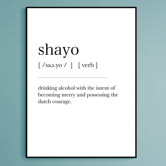 Shayo Definition Print - 98types