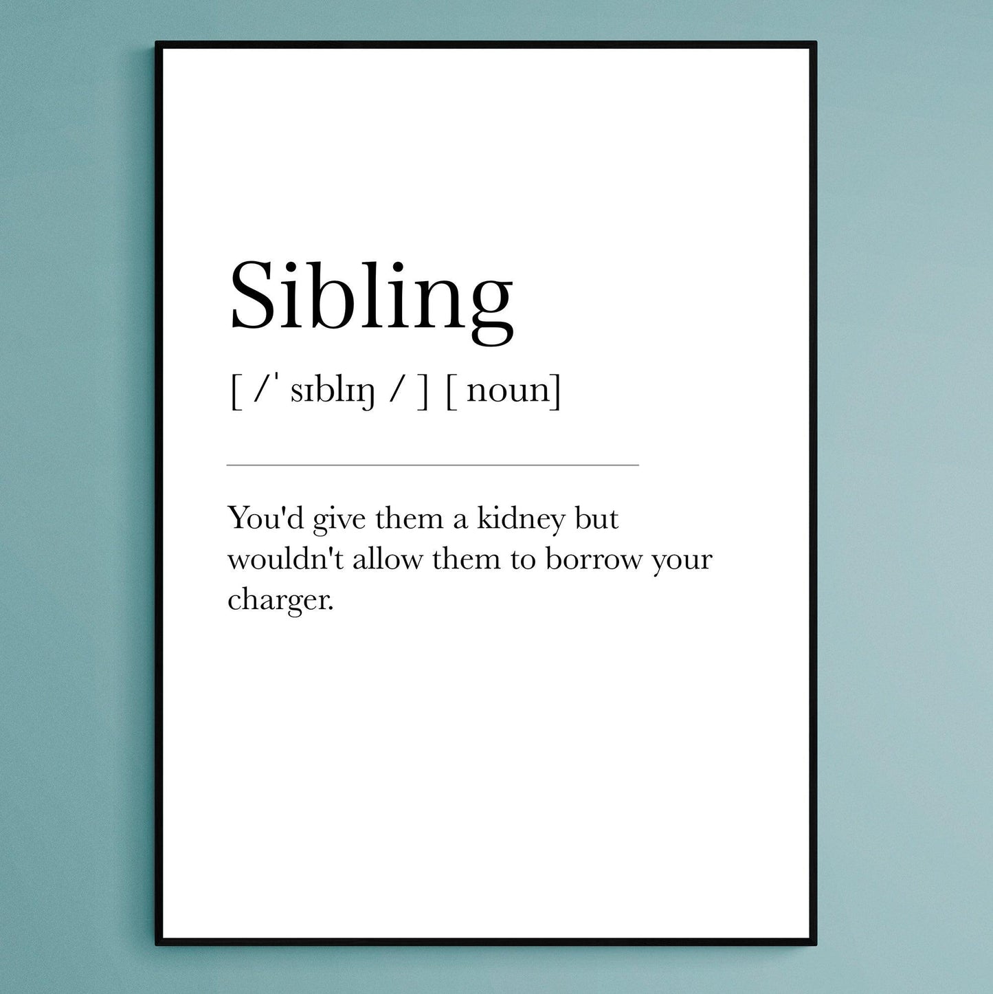 Sibling Definition Print - 98types