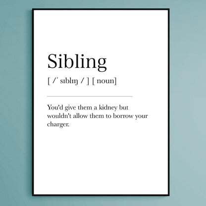 Sibling Definition Print - 98types
