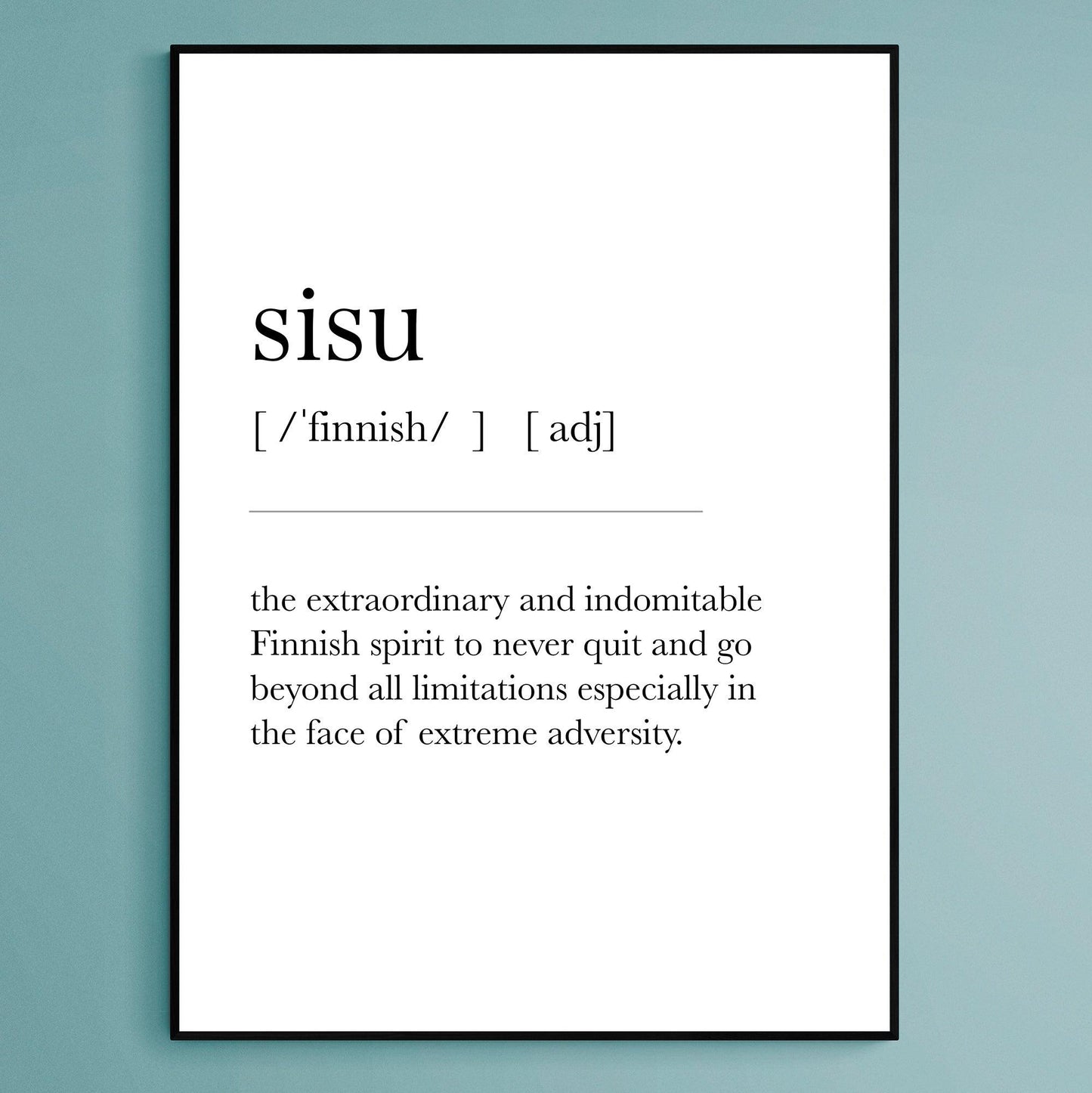 Sisu Definition Print - 98types