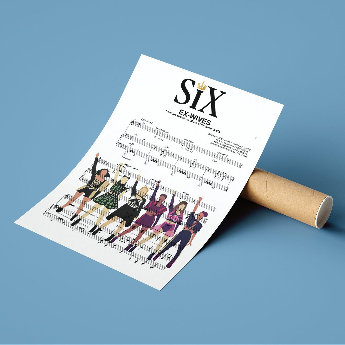Six The Musical - Ex Wives Poster We all know that six is a special number. It sounds like music, it can be used for cooking and lots of other things. And when you pair the two together, it makes a special kind of magic!  So if you're looking for a way to make your home a little bit more special than others, then this is the perfect option for you! By purchasing one of these unique posters designed by 98types, you'll be able to add some fun and style to your walls without breaking the bank!