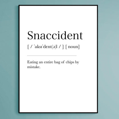Snaccident Definition Print - 98types
