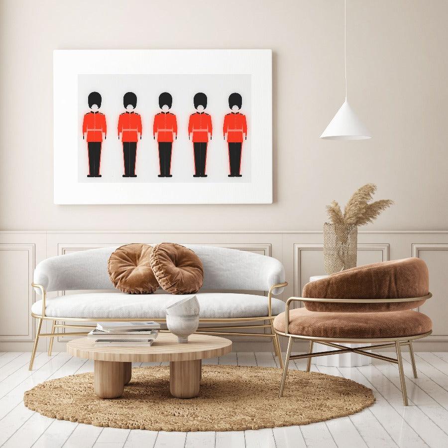Add a royal touch to your walls with this whimsical Queen's Guard Buckingham Palace Print! Perfect for premium wall decor, you can choose from a variety of sizes, including magnet and greeting card formats. So whether you're feeling fancy or just want to show off your regal style, this print will make you look like you've got your crown on straight!