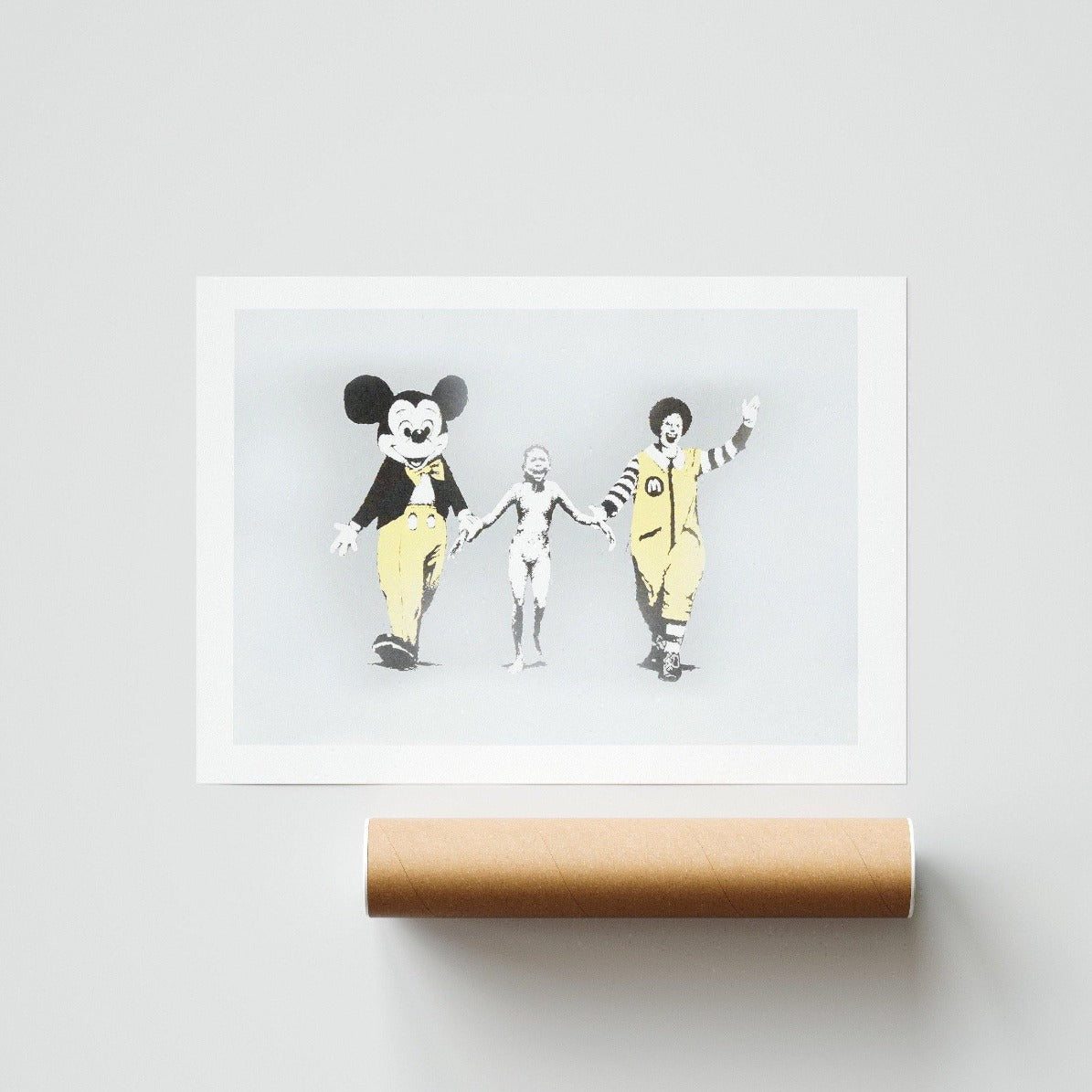 A Banksy for your walls. One of the most iconic street artists of our time, Banksy's art is the perfect way to add some edge to your walls. This print of Napalm Girl is a powerful reminder of the human cost of war. With its unique and edgy style, this print is a must-have for any Banksy fan. Hang it in your home or office and enjoy its striking artwork every day.- 98types