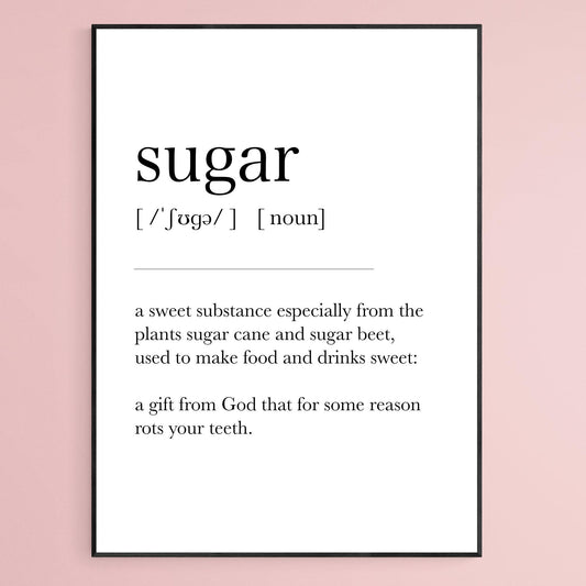 Sugar Definition Print - 98types