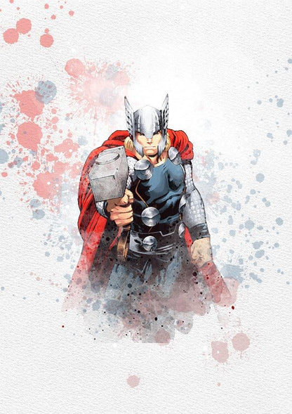 Set of 8 Retro Super hero, super hero poster, super hero watercolor, super hero wall art, watercolour super hero