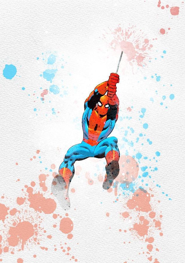 Set of 8 Retro Super hero, super hero poster, super hero watercolor, super hero wall art, watercolour super hero