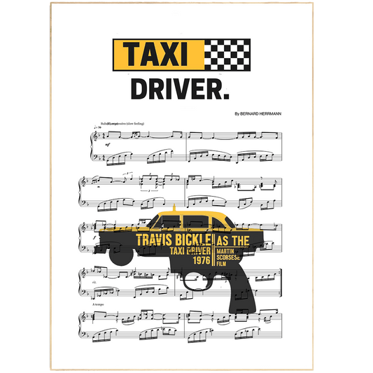 Add some vintage style to your home with this hand-crafted Taxi Driver Main Theme Poster. Printed on high quality paper stock and designed with classic style, this poster is perfect for classic movie lovers. Hang it in your bedroom, office or any other space you want to add a unique touch to. This poster also makes a great gift for any Taxi Driver fans or anyone who appreciates timeless art. With its intricate design and striking imagery, this piece will definitely be one of the centerpieces of any room.
