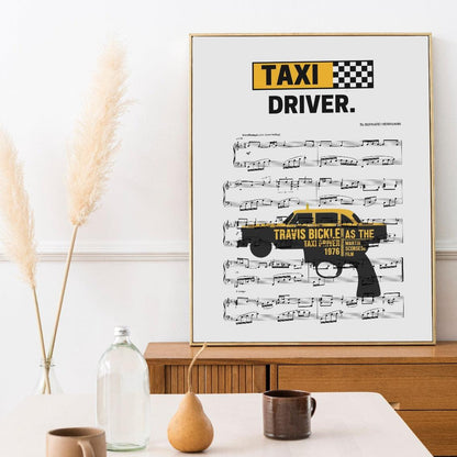 This poster is an extremely high quality reproduction of the original "Taxi Driver" main theme song poster. It has been printed on heavy, high-quality paper. This poster is a great way to show your appreciation for classic movies and the amazing music that accompanies them. This poster is perfect for any movie buff or music lover.