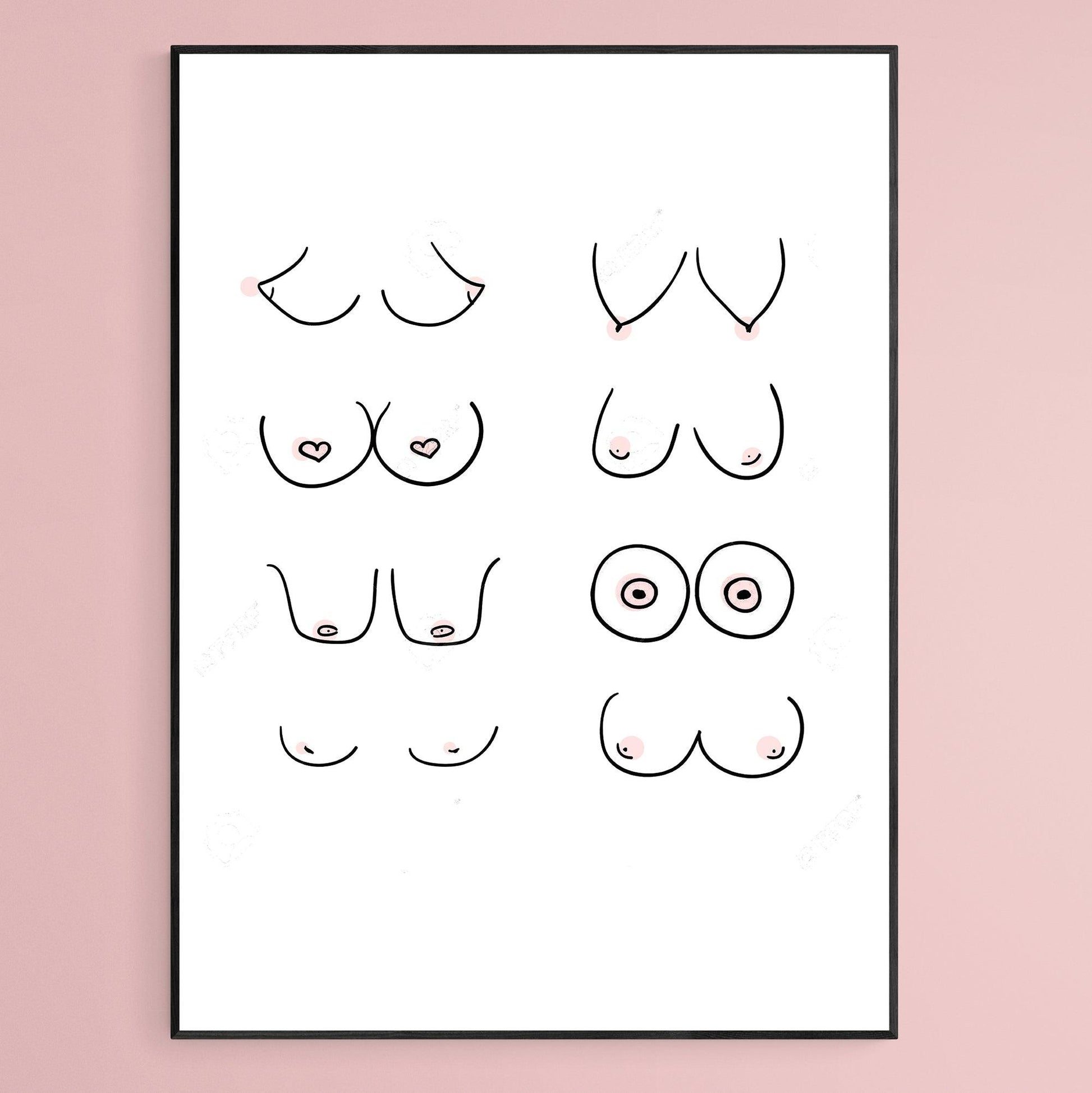 This is not a political statement. It's a freaking boobs print. Looking at boobs is a natural human phenomenon. So is looking at art. This print combines the two. This print is the perfect addition to your bathroom decor. It also makes a great gift for your favorite feminist.