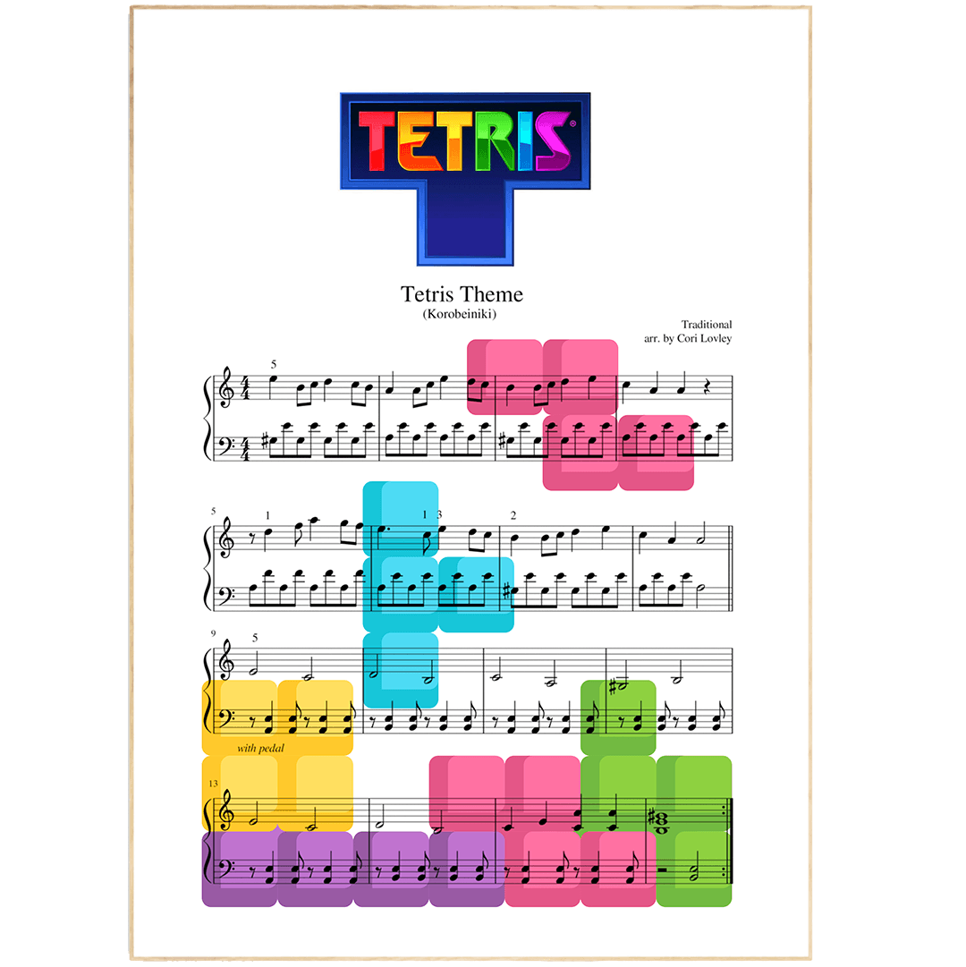 Looking for a unique wedding gift? Look no further! This beautiful TETRIS-themed poster print is the perfect gift for any music lover. The print features the lyrics of the song "Main Theme" from the popular video game, TETRIS. What could be more special than giving your wedding guests a copy of the song that was playing when you first met?