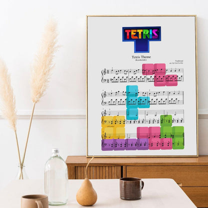Express your musical side and liven up your walls with this TETRIS Main Theme Poster. Crafted by 98Types Music, this artwork pairs music with a beautiful design to make the perfect decor piece for any room in your home or office. Take your favorite song lyrics and have them remembered forever with this unique poster that can be customized with any song you choose. Whether you need some motivation or just want to show off your music taste, this is the perfect way to do it!