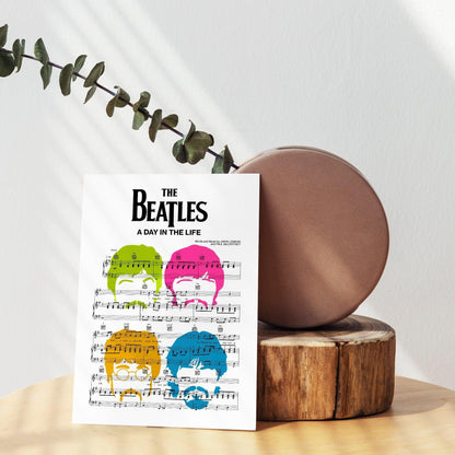 The Beatles A Day In The Life Vinyl Record Song Lyric Wall Art Print