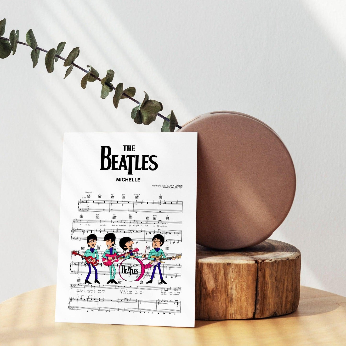Michelle The Beatles Quote Song Lyric Heart Print