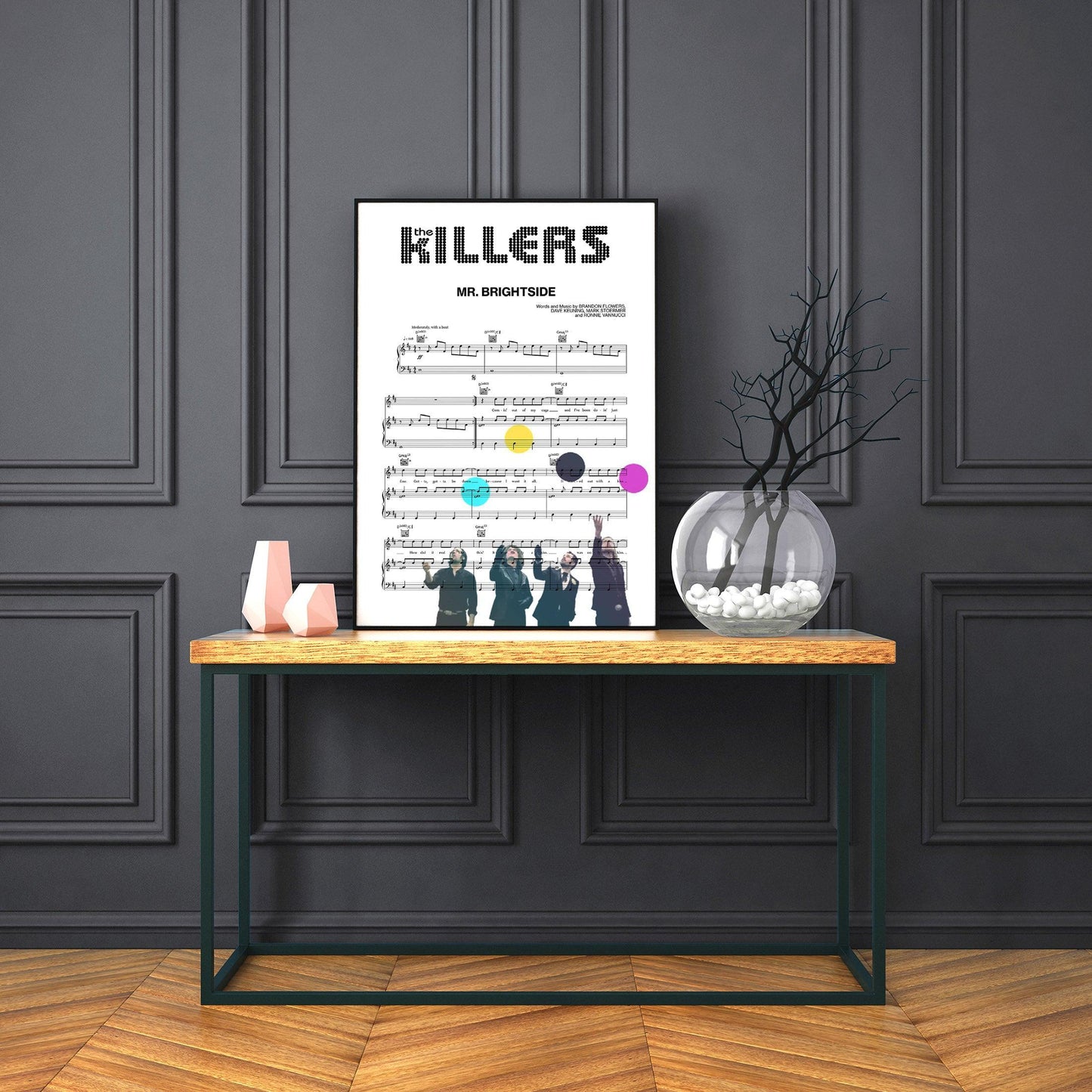 The killers - Mr Brightside Song Print | Song Music Sheet Notes Print Everyone has a favorite song especially The killers Print, and now you can show the score as printed staff. The personal favorite song sheet print shows the song chosen as the score. 