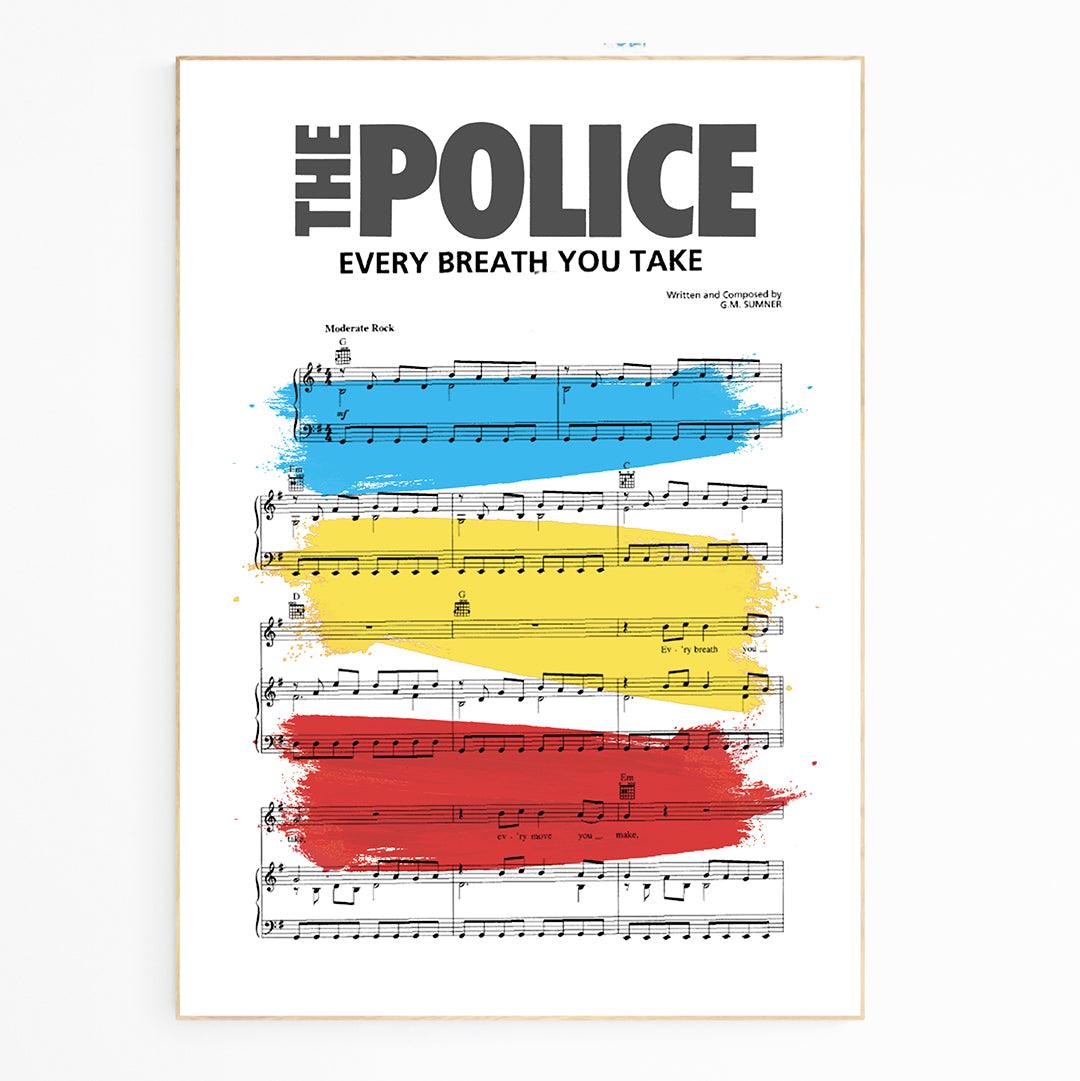The Police • Every Breath You Take Song Lyric Print - 98types