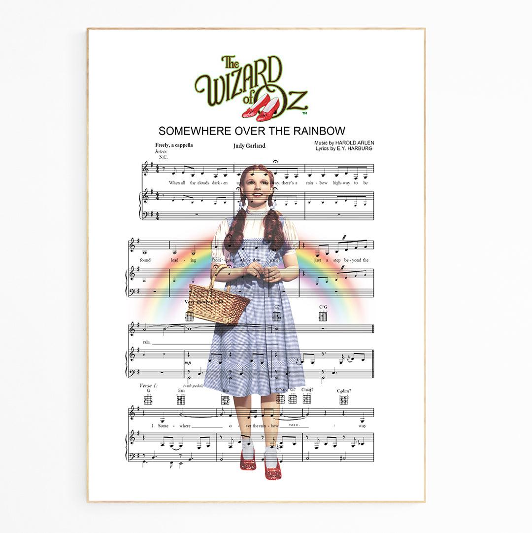 The Wizard of Oz • Somewhere Over the Rainbow Song Lyric Print