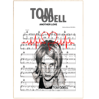 Bring some musical inspiration to your home with this Tom Odell - ANOTHER LOVE Poster. A beautiful and bold design, this poster is sure to add some life to your space. Printed on high-quality paper, this poster is perfect for framing and adding to your gallery wall. With its vibrant colors and catchy design, this poster is sure to make a statement in your home.