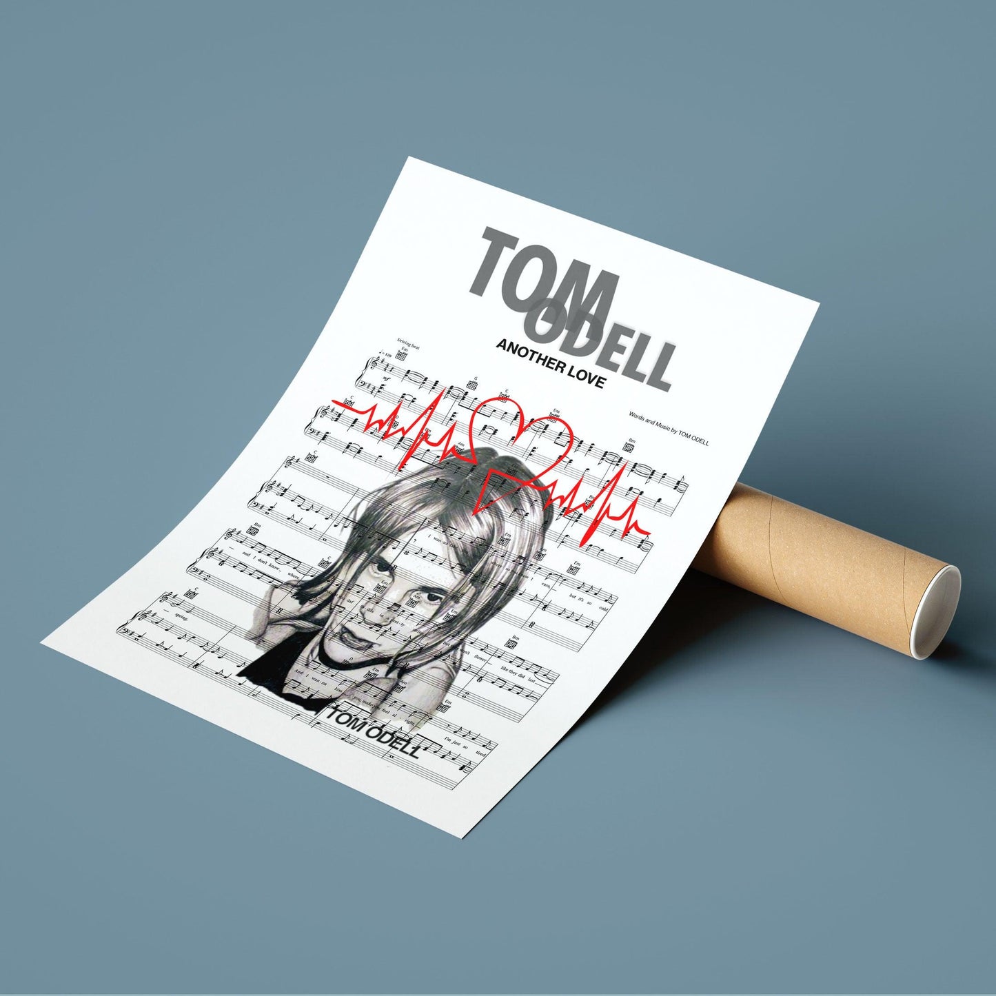 98Types Music Prints Fans. Check out the latest poster from Tom Odell - ANOTHER LOVE. If you're a fan of Tom Odell, then you're going to love this poster. It captures the essence of his music and offers a unique perspective on love. Hang this poster in your home and enjoy it every day.