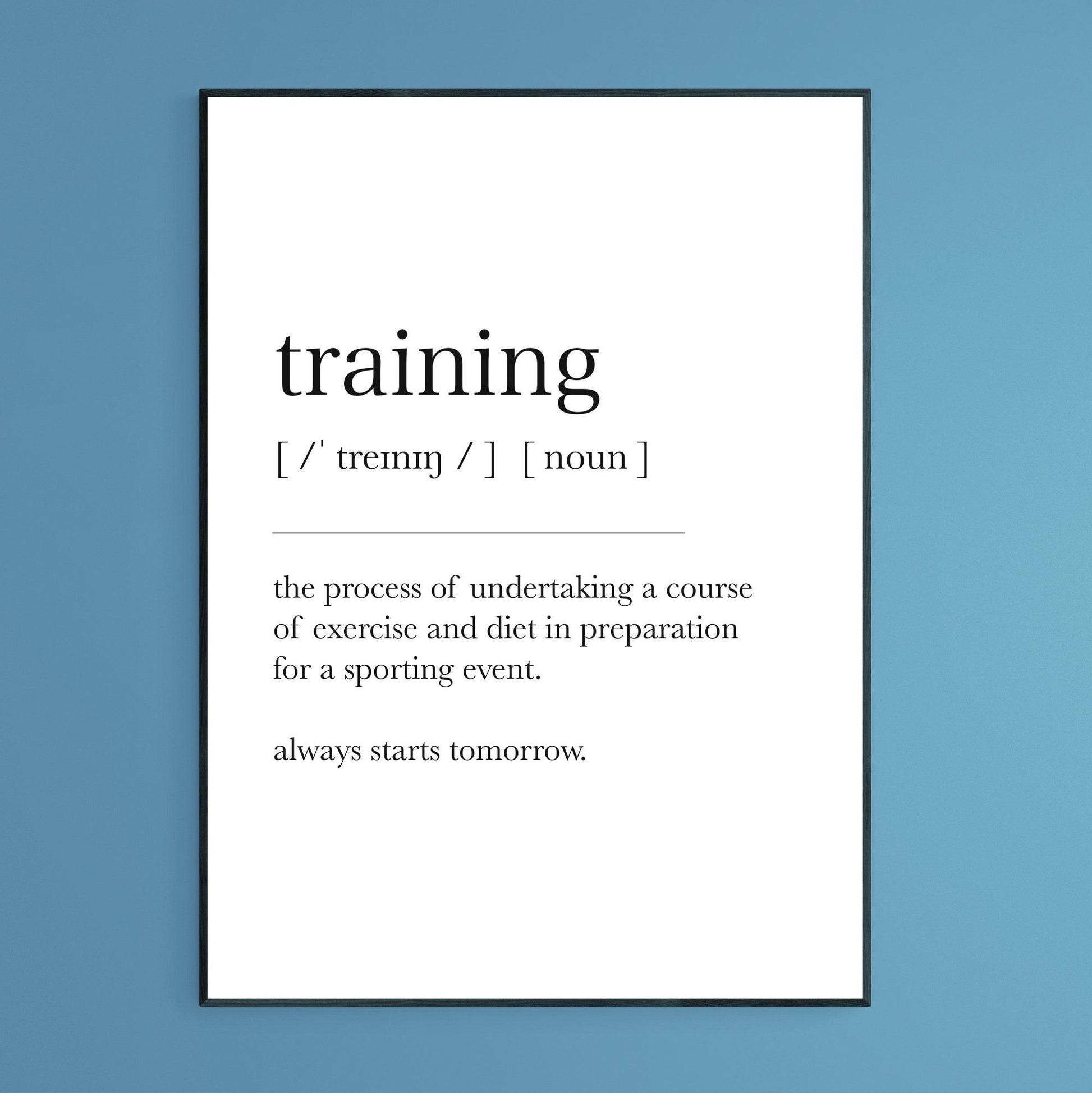 Training Definition Print - 98types