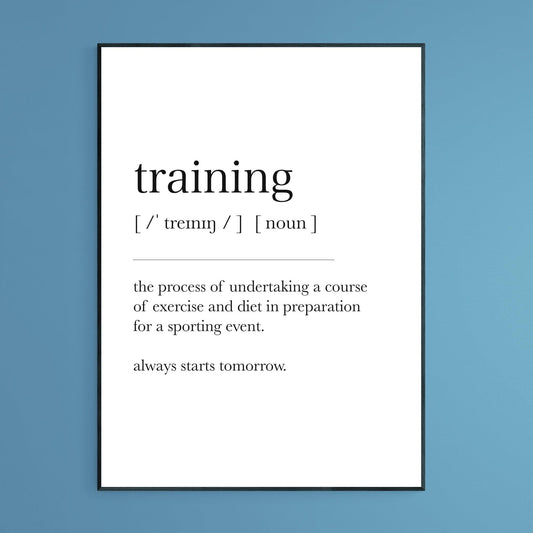 Training Definition Print - 98types
