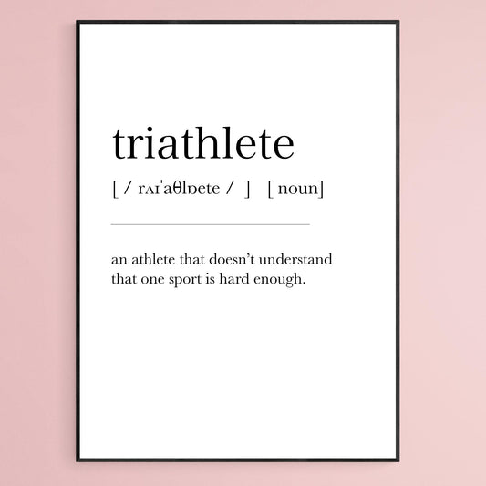 Triathlete Definition Print - 98types