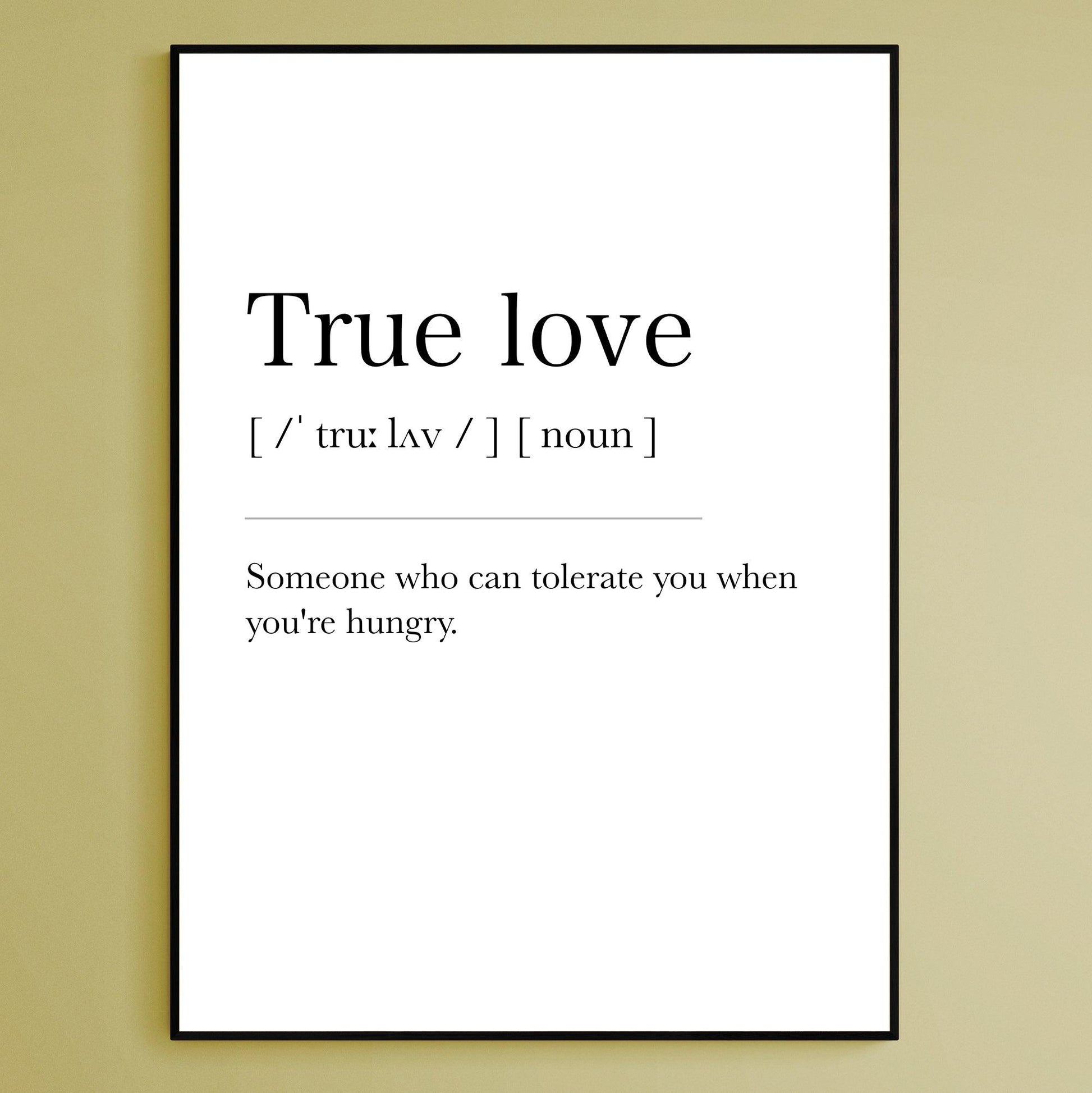 True Love Definition Print - 98types
