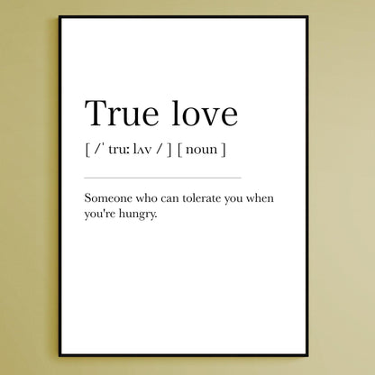True Love Definition Print - 98types