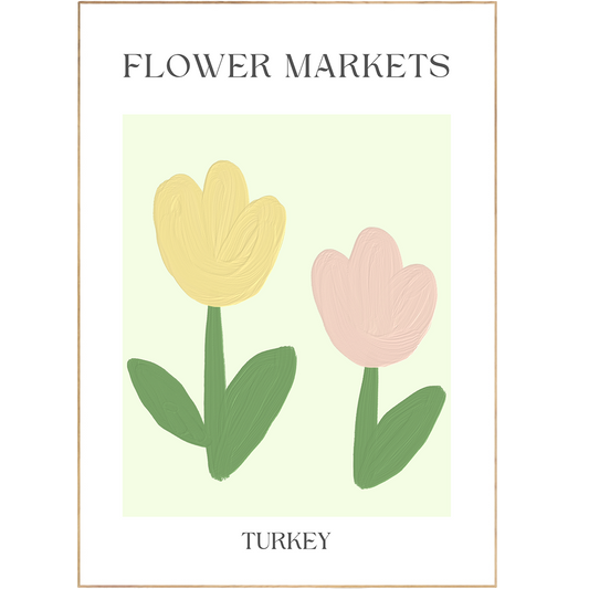 Turkey 2 Flowers Market Print - 98types