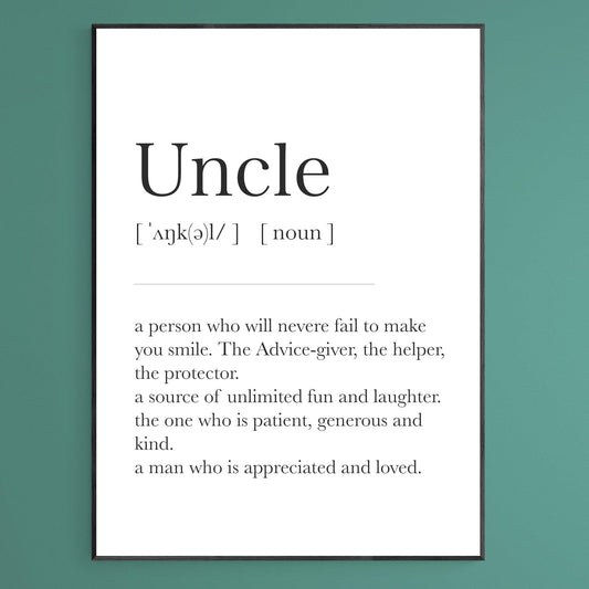 UNCLE Definition Print - 98types