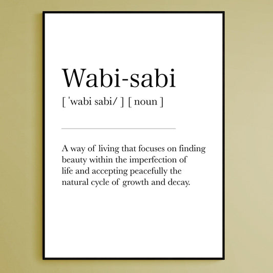 Wabi-sabi Definition Print - 98types