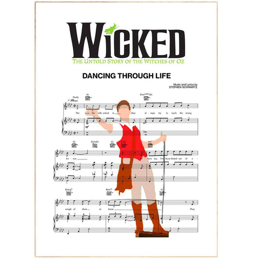 This beautiful 'Dancing Through Life' poster makes a perfect gift for any music lover. It features custom typography set against a classic design, printed on high quality paper. The perfect addition to your home décor or a friend's office. It makes a timeless reminder of a special song.