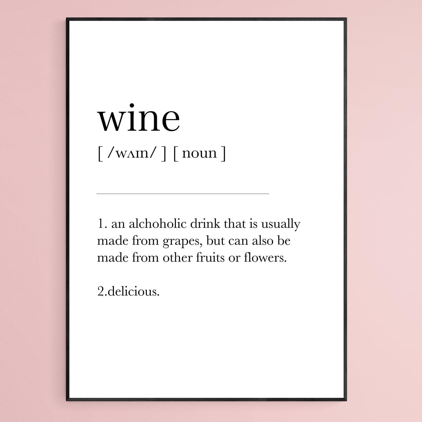 Wine Definition Print - 98types